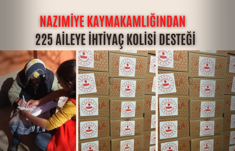 Nazımiye Kaymakamlığı, 225 aileye ihtiyaç kolisi desteğinde bulundu