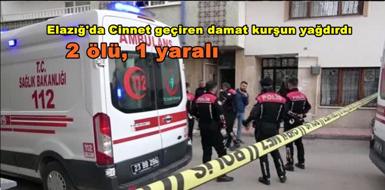 Elazığ’da Cinnet geçiren damat kurşun yağdırdı: 2 ölü, 1 yaralı