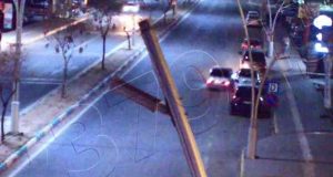 Tunceli’de otomobil park halindeki araçları biçti