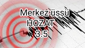 Hozat ilçesinde 3.5 büyüklüğünde deprem meydana geldi