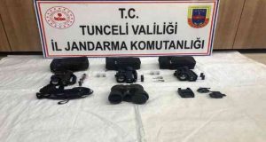 Tunceli’de termal gece görüş dürbünleri ve mühimmat ele geçirildi