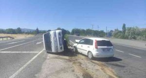 Elazığ’da pikap ile otomobilin çarpışması sonucu 1 kişi yaralandı