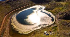 Kalp şeklindeki Gerendal gölü ilgi görüyor