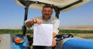 Aşvan Köyünden hiç çıkarmadığı traktörüne İstanbul ve Erzincan’dan 6 ceza geldi