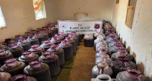 Elazığ’da 8 ton kaçak şarap ele geçirildi