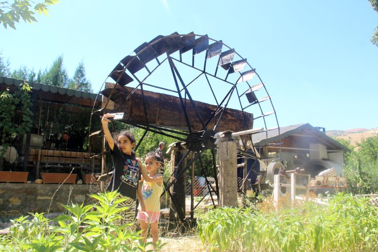 Türünün son örneği su dolabı 80 yıldır dönüyor. Hem arazi suluyor, hemde Tağar vadisine güzellik katıyor