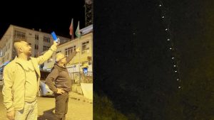 Gökyüzünde görülen starling uyduları vatandaşlarda merak uyandırdı