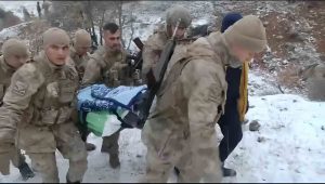 Hozat ilçesinde kayalıklardan düşen adam AFAD, Jandarma ekiplerinin çabasıyla kurtarıldı