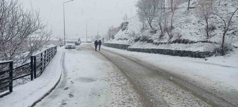 Tunceli’de kar yağışı etkili olmaya başladı