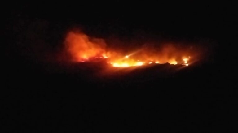 Mazgirt ilçesinde otluk alanda yangın çıktı