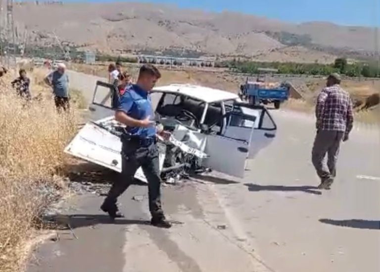 Elazığ’da meydana gelen trafik kazasında 1 kişi hayatını kaybetti, 2 kişi yaralandı