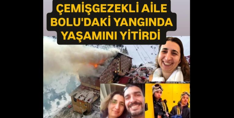 Bolu’daki Yangında 4 Kişilik Çemişgezekli Aile Yaşamını Yitirdi