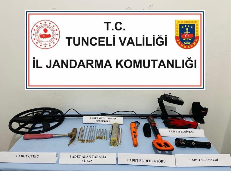 Tunceli’de 3 bin yıllık geçmişi bulunan sit alanında define aradılar: 3 kişi gözaltına alındı