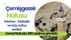 Çemişgezek Nüfusu, önceki yıllara göre 390 kişi azalma görüldü