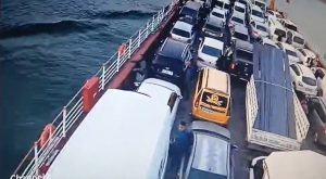 Pertek feribotundan baraja atlayan şahıs kurtarıldı