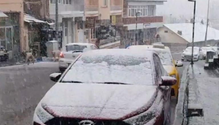 Tunceli’de nisan ayında kar yağışı