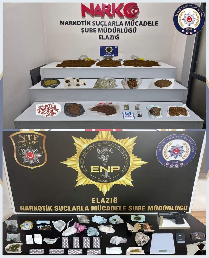 Elazığ’da uyuşturucu operasyonu: 5 şüpheli tutuklandı