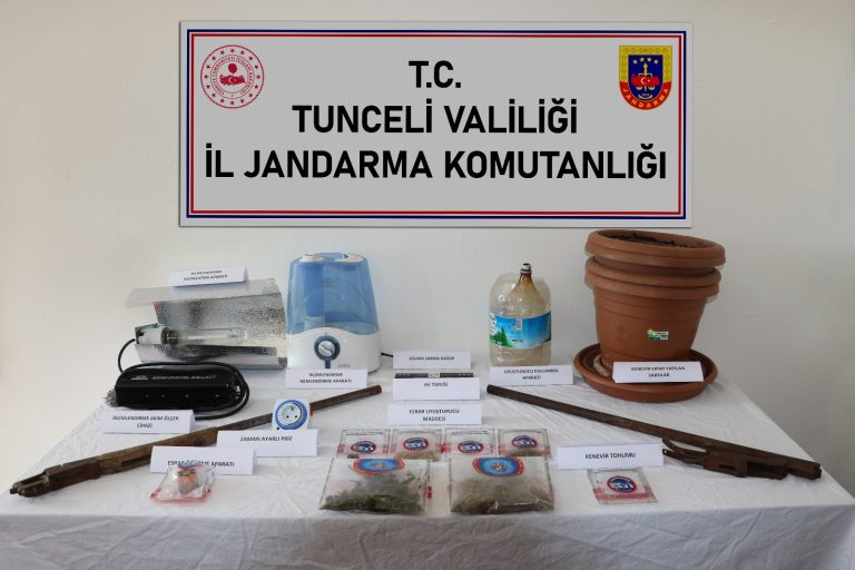 Tunceli’de uyuşturucu operasyonu .. Uyuşturucu imal ettiği belirlenen şahıs gözaltına alındı