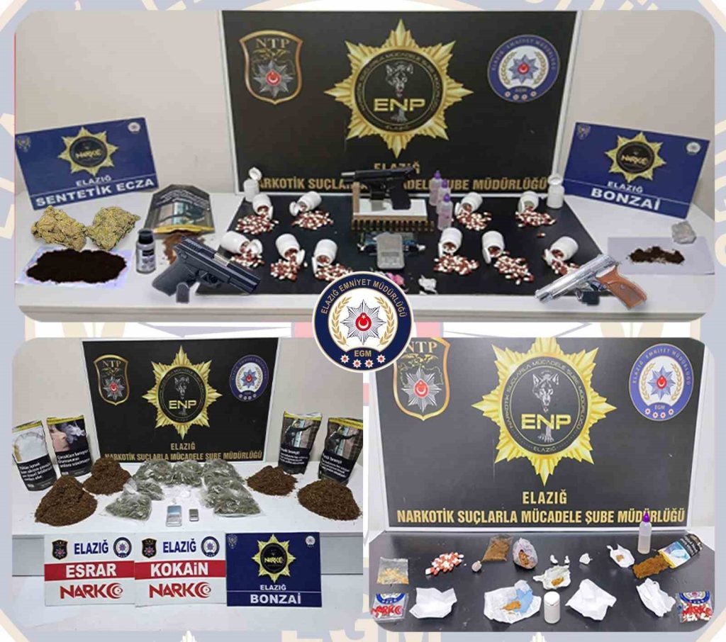 Elazığ’da uyuşturucu operasyonu: 19 tutuklama