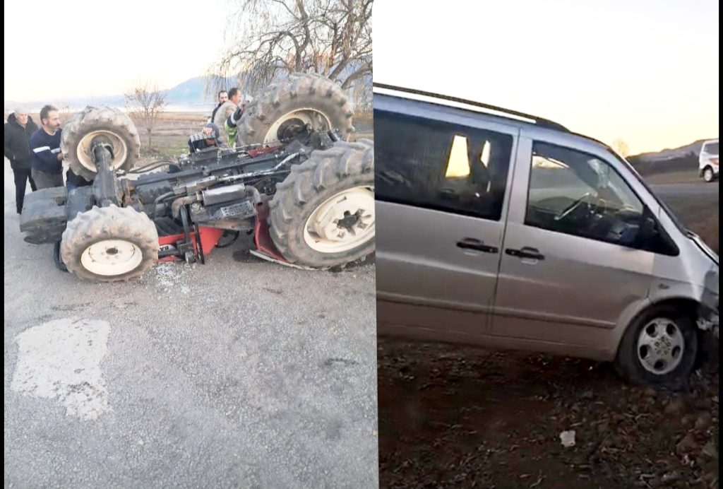 Elazığ’da panelvan ile traktörün çarpıştığı kazada 1 kişi ağır yaralandı