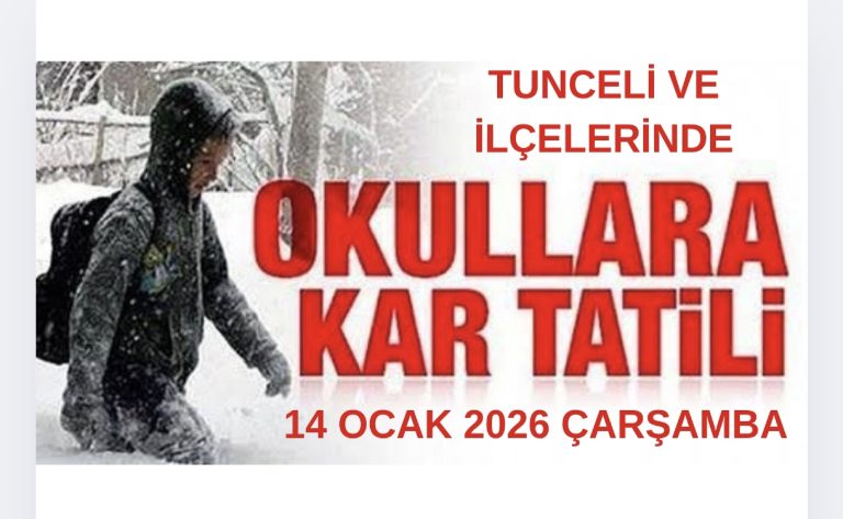 Tunceli’de ve ilçelerinde okullar bir gün daha tatil edildi